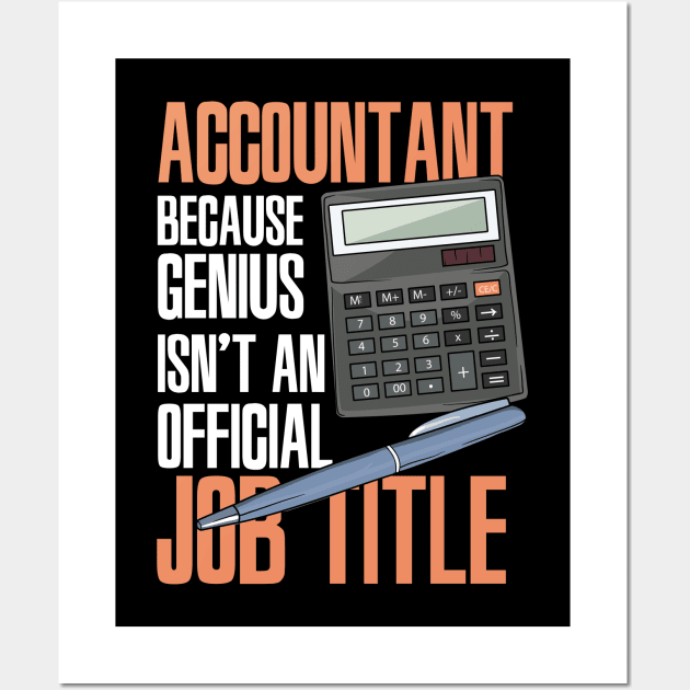 CPA Bookkeeper Public Accountant Accounting Gift Wall Art by Dolde08